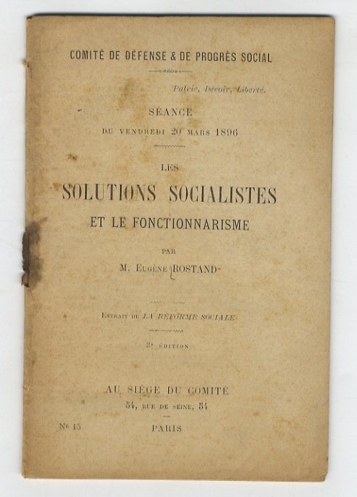 Le solutions socialistes et le fonctionnarisme [.] Extrait de La …