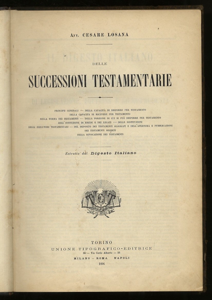 Le successioni testamentarie.