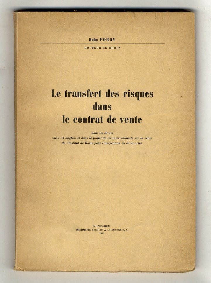 Le transfert des risques dans le contrat de vente dans …