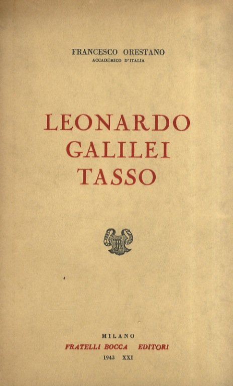 Leonardo. Galileo. Tasso. | Immagine principale