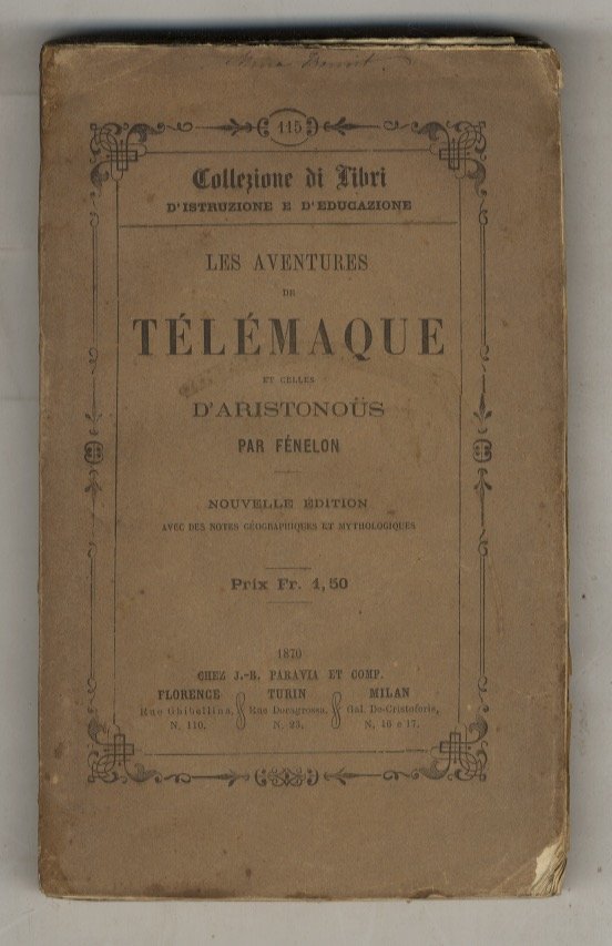 Les Aventures de Télémaque et celles d'Aristonoüs. Nouvelle édition avec … | Immagine principale