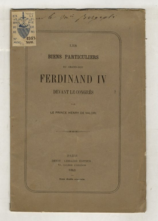 Les biens particuliers du Grand-Duc Ferdinand IV devant le Congrès … | Immagine Gallery 2