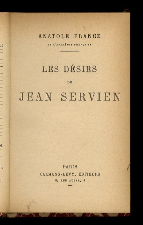 Les Désirs de Jean Servien.