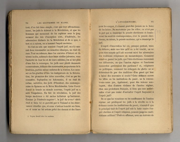 Les doctrines de Haine. L'antisémitisme - L'antiprotestantisme - L'anticléricalisme. 2ème …