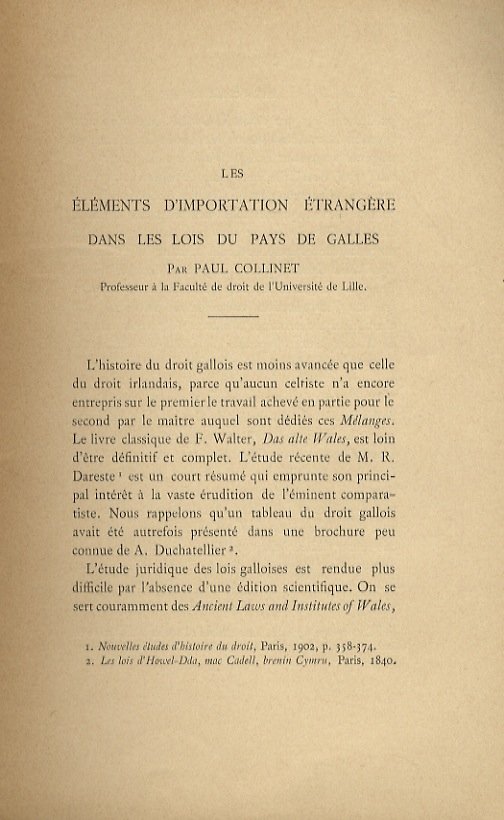 Les éléments d'importation étrangère dans les lois du pays de …