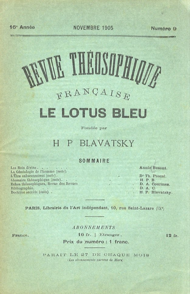 Les Rois divins. (In: “Le Lotus bleu”. Revue théosophique française, … | Immagine principale