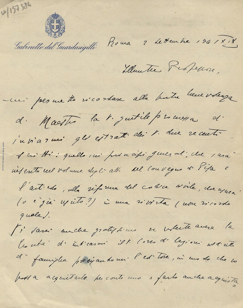 Lettera manoscritta autografa, firmata, stesa su due facciate di un …