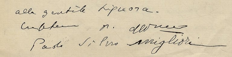 Lettera manoscritta autografa, firmata, stesa su due facciate di un …