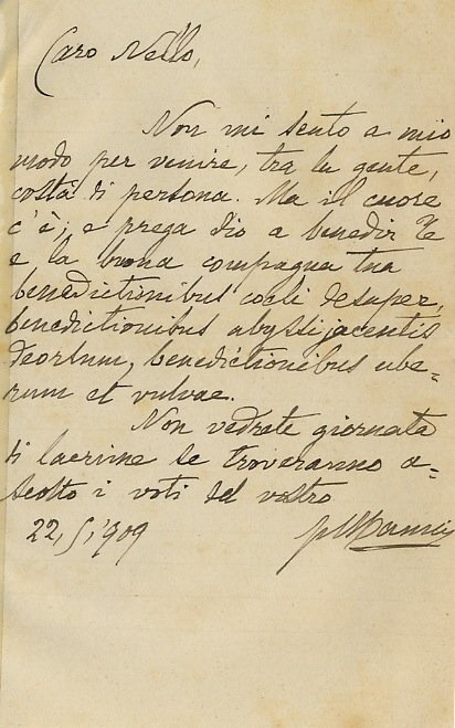 Lettera manoscritta autografa firmata, su una facciata, indirizzata a Nello … | Immagine Gallery 2