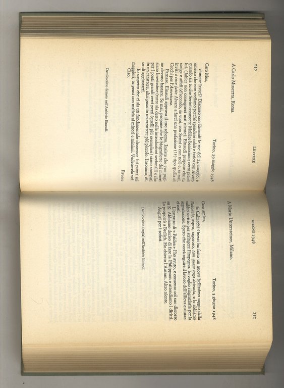 Lettere 1945-1950. A cura di Italo Calvino.
