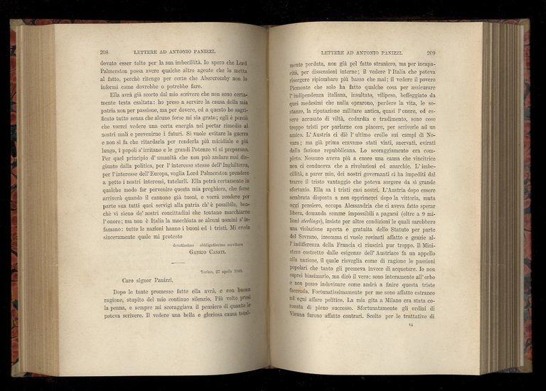 Lettere ad Antonio Panizzi di uomini illustri e di amici …