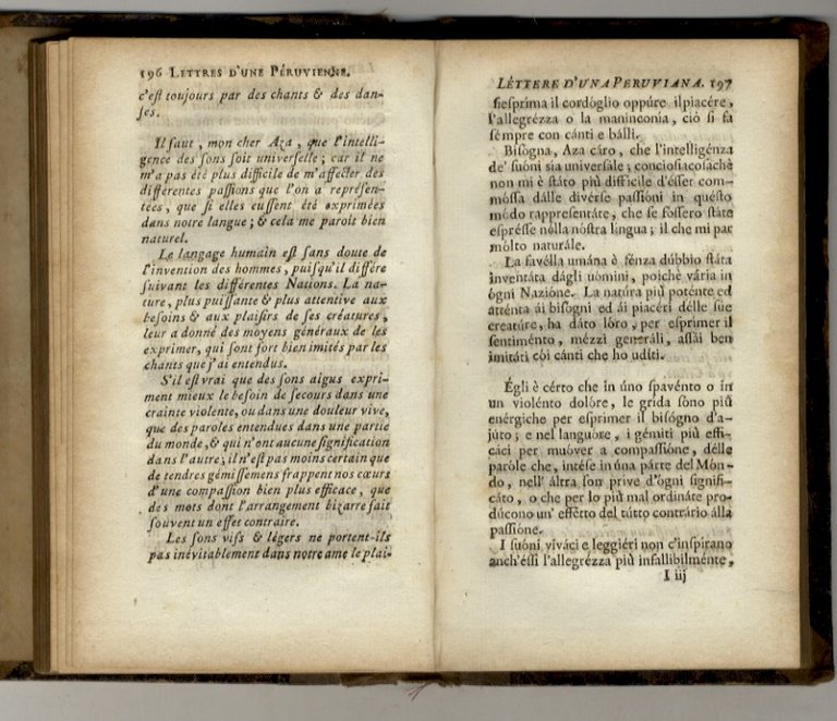 Lettere d'una peruviana, tradotte dal francese in italiano, di cui …