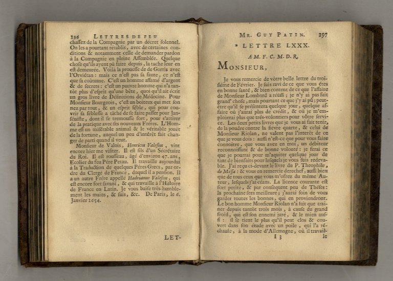 Lettres choisies de feu Mr. Guy Patin docteur en medecine …