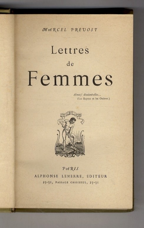 Lettres de Femmes.