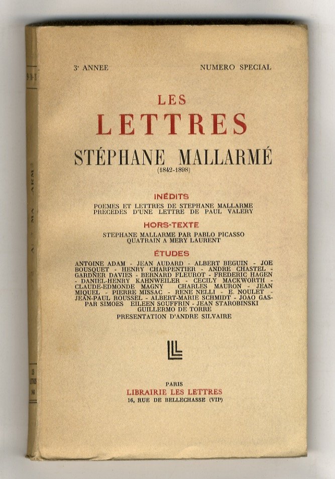 Lettres (Les). 3e Année. Numero special. Stéphane Mallarmé. | Immagine principale