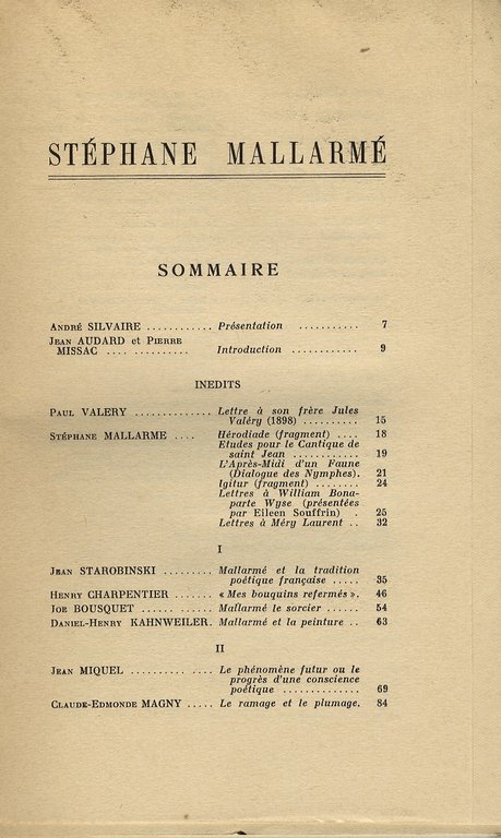 Lettres (Les). 3e Année. Numero special. Stéphane Mallarmé. | Immagine Gallery 2
