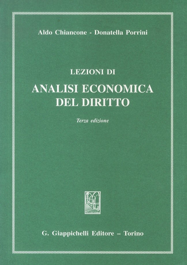 Lezioni di analisi economica del diritto.