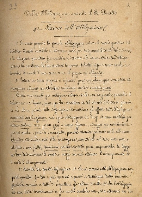 LEZIONI di diritto romano sui diritti di famiglia date nella …