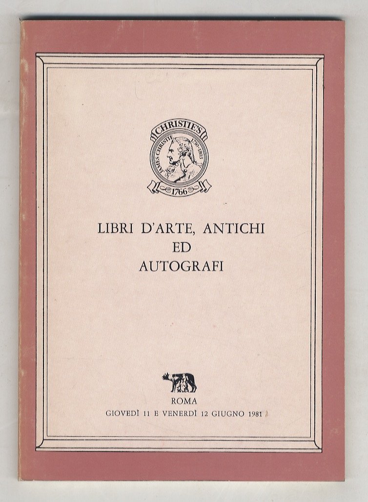 Libri d'arte, antichi ed autografi,provenienti da varie proprietà che saranno …