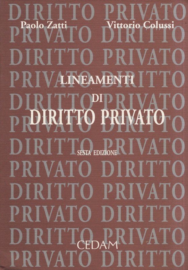 Lineamenti di diritto privato. Sesta edizione.