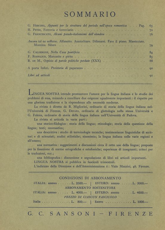 Lingua nostra. Vol. XXIX, fasc. 3. settembre 1968. | Immagine Gallery 3