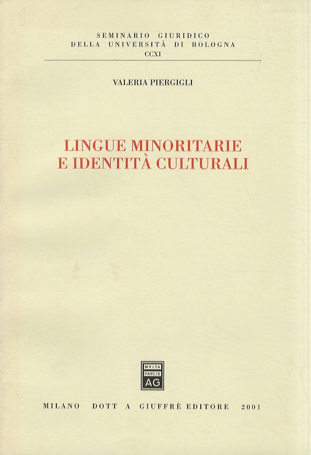 Lingue minoritarie e identità culturali.