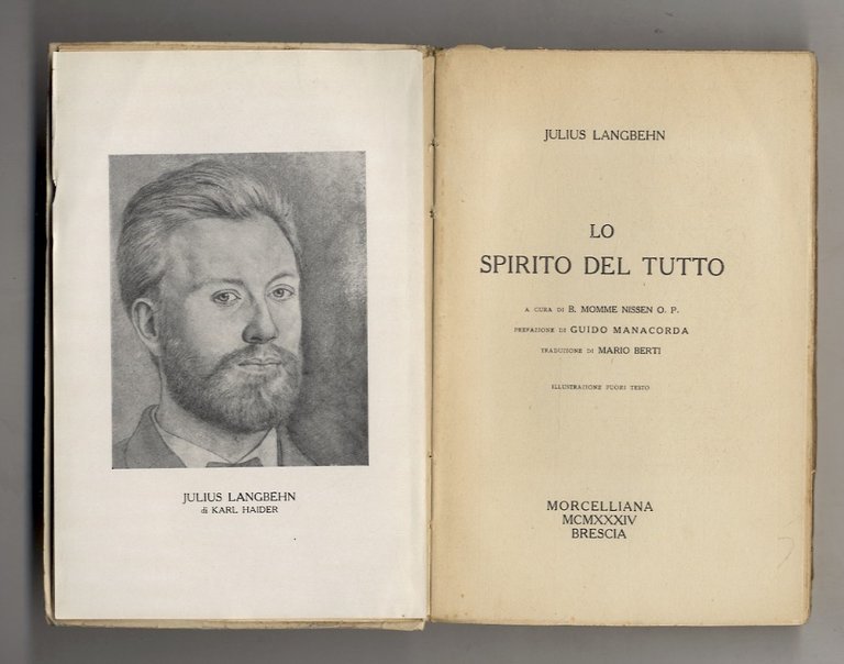 Lo Spirito del Tutto. A cura di B. Momme Nissen. …
