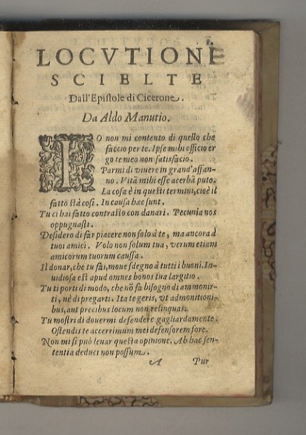 Locutioni dell'epistole di Cicerone scielte da Aldo Manutio: utilissime al …