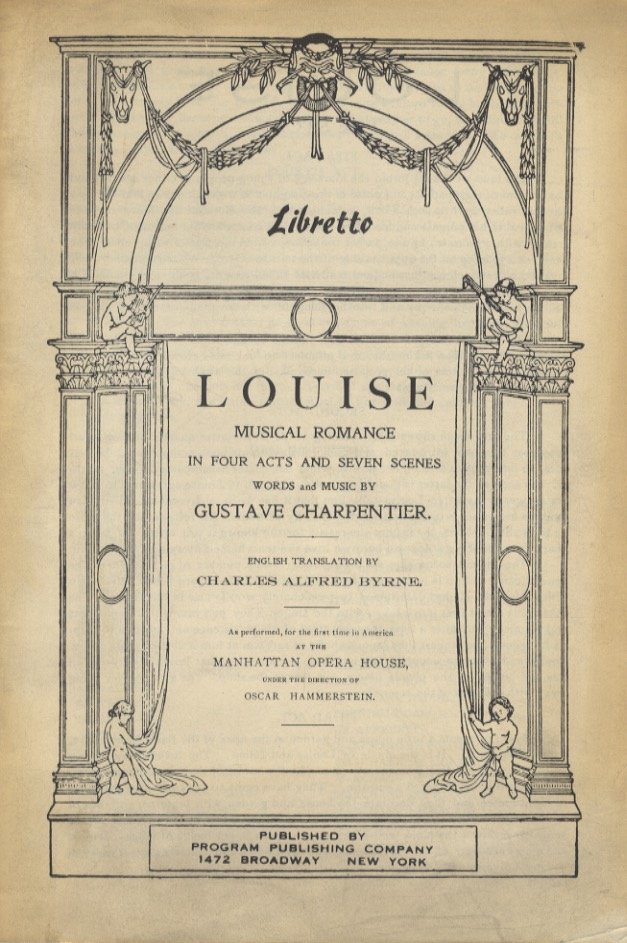 Louise. Musical Romance in 4 Acts and 7 Scenes. Words …