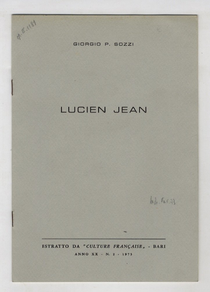 Lucien Jean. Estratto da "Culture française". Anno XX. N. 2. … | Immagine principale