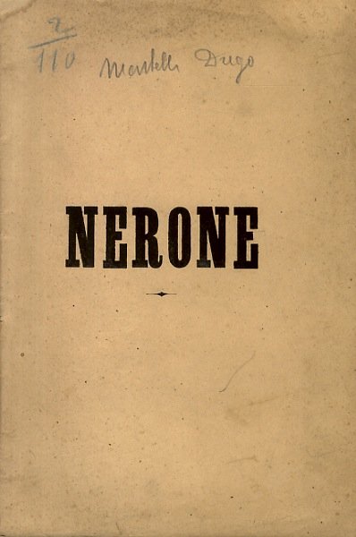 Lucio Domizio Nerone Claudio imperatore. Baloccaggine fiorentina [.].