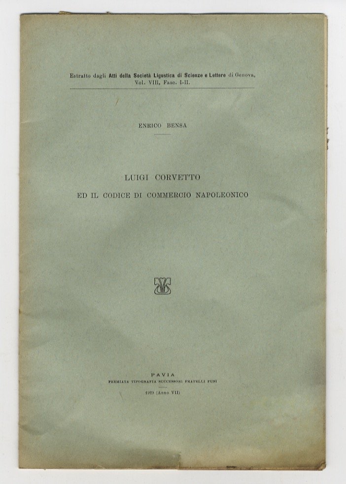 Luigi Corvetto ed il codice di commercio napoleonico.