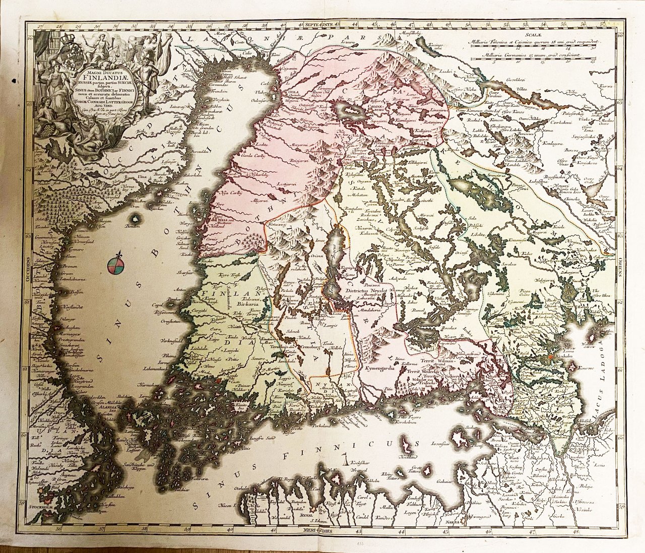 Magni Ducatus Finlandiae, Russiae partim, partim Sueciae subjecti Sinus item …