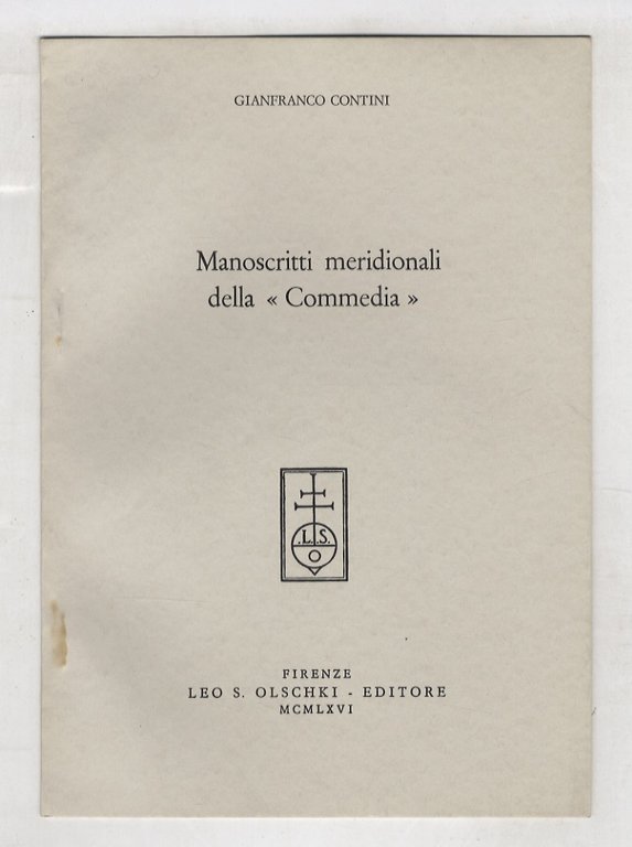 Manoscritti meridionali della «Commedia».
