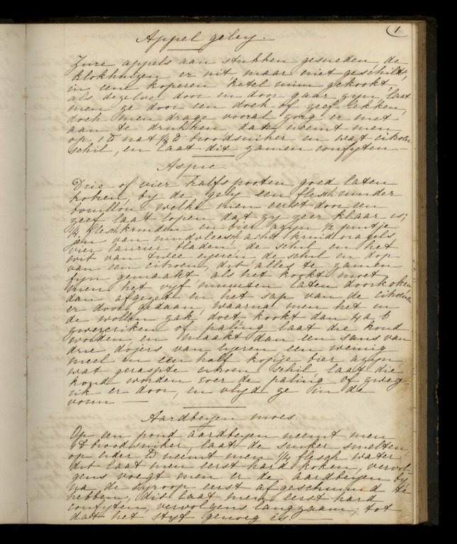 Manoscritto in lingua olandese contenente 143 ricette.