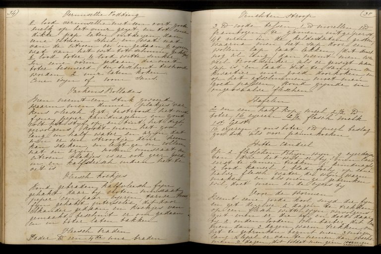 Manoscritto in lingua olandese contenente 143 ricette.