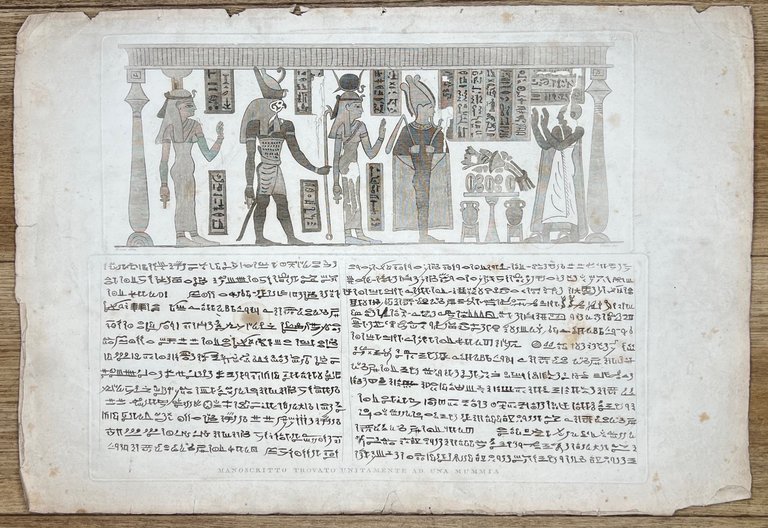 MANOSCRITTO trovato unitamente a una mummia.