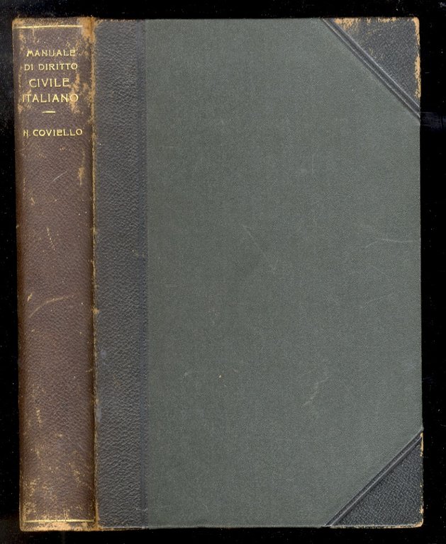 Manuale di diritto civile italiano. Vol. I: parte generale [unico …