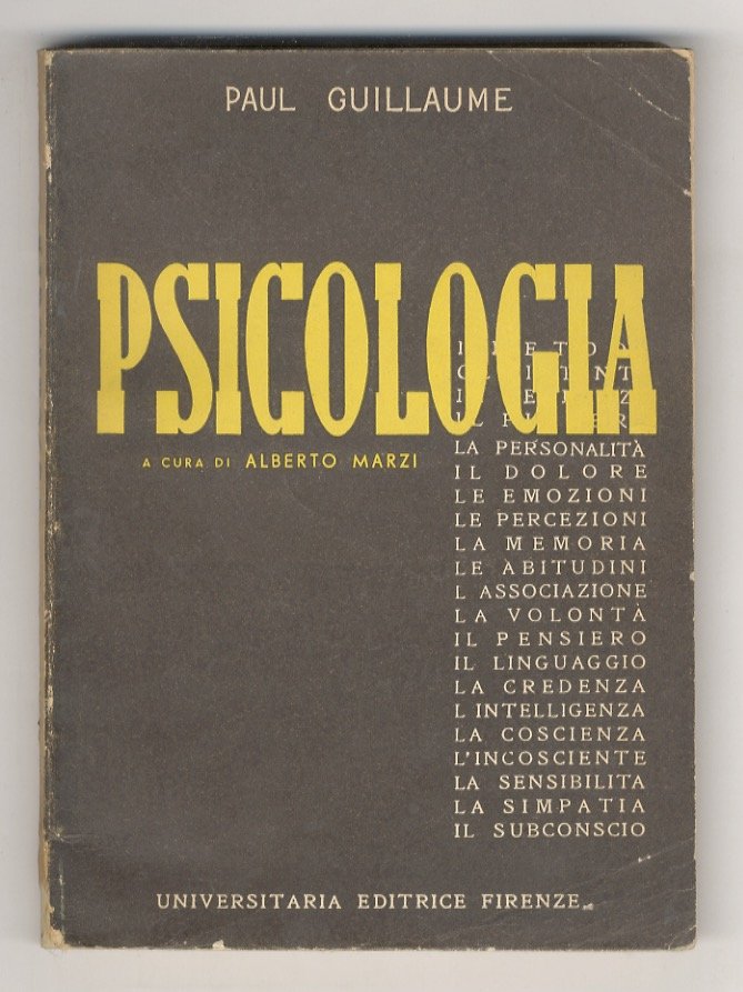 Manuale di psicologia. A cura di Alberto Marzi. | Immagine principale