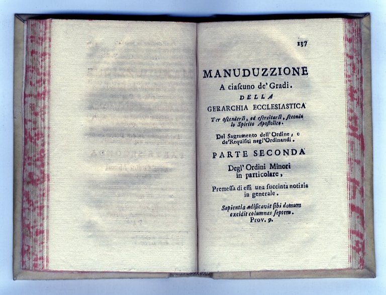 Manuduzzione. A ciascuno de' Gradi della Gerarchia Ecclesiastica. Per ascenderli, …