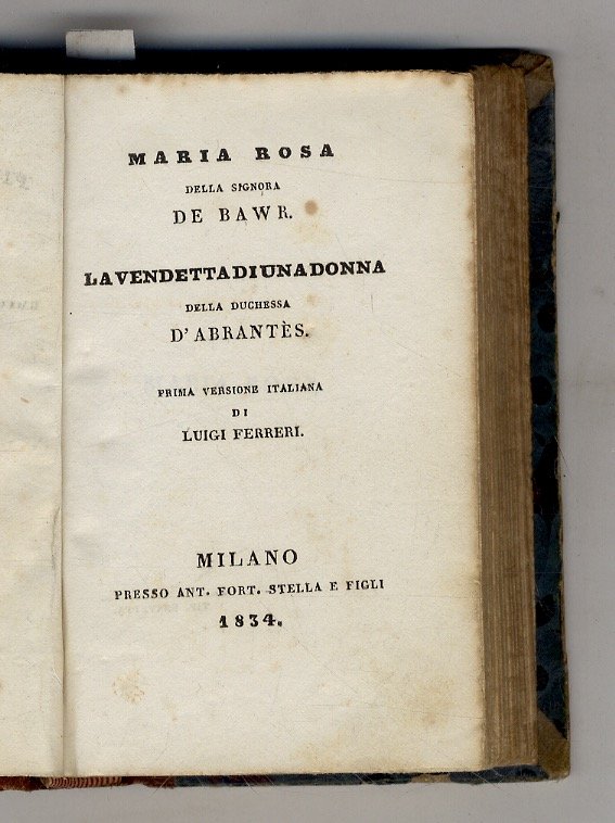 Maria Rosa, della Signora de Bawr. La vendetta di una …