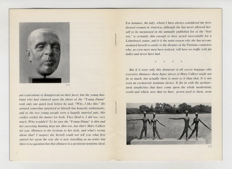 Mary Callery. October 21 - November 15 1952.