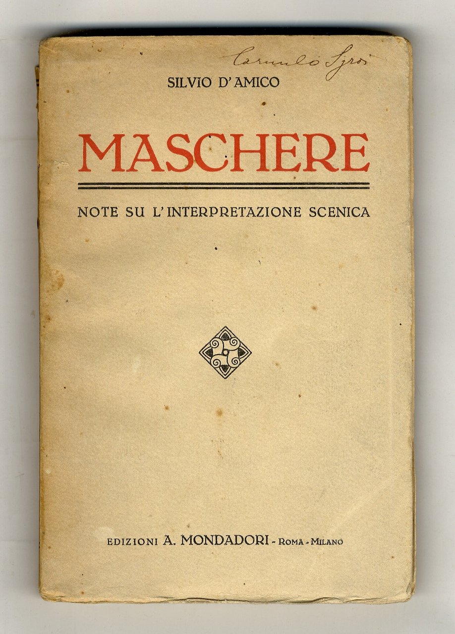 Maschere. Note su l'interpretazione scenica. | Immagine principale