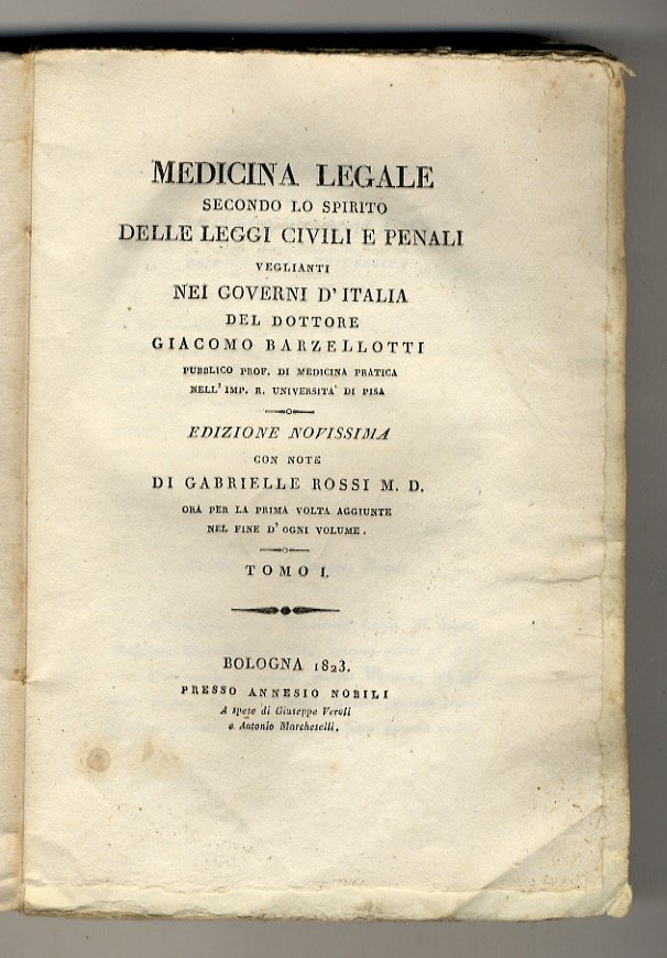 Medicina legale secondo lo spirito delle leggi civili e penali …