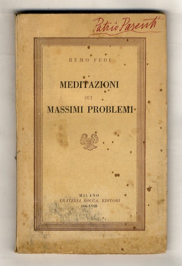 Meditazioni sui Massimi Problemi. | Immagine principale