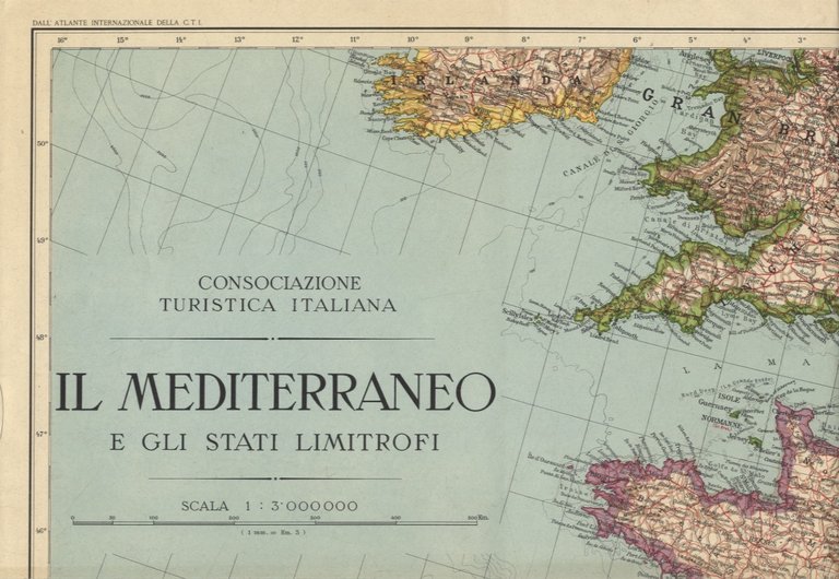 MEDITERRANEO (IL) e gli stati limitrofi. Scala 1:3.000.000.
