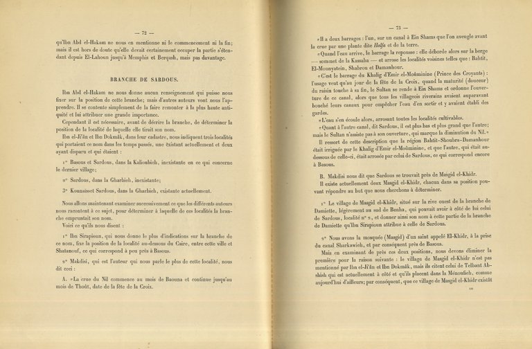 Mémoire sur les anciennes branches du Nil. [époque ancienne et …