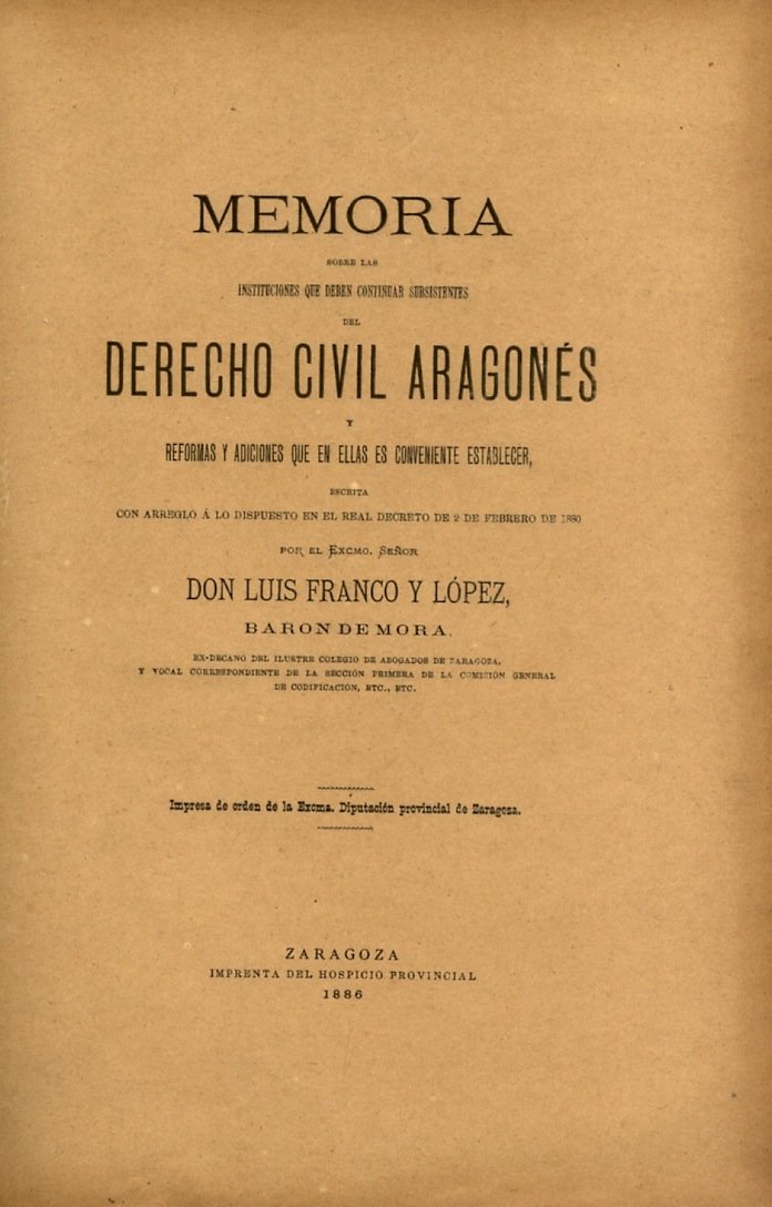 Memoria sobre las instituciones que deben continuar subsistentes del derecho …