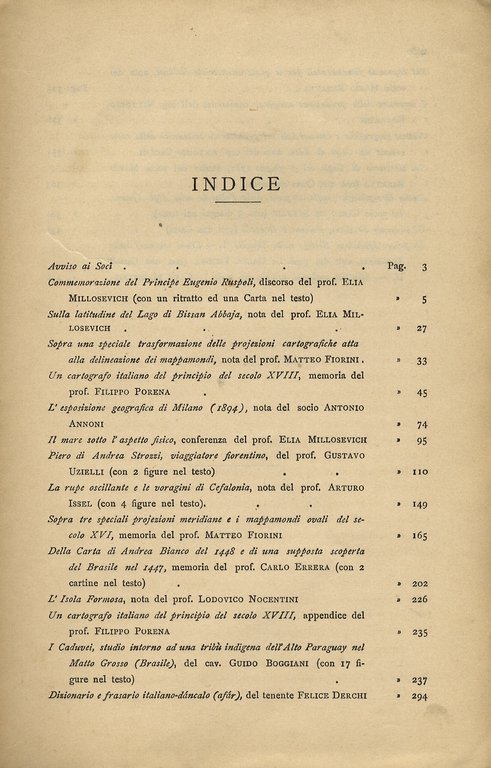 Memorie della Società Geografica Italiana. Volume V. Parte prima [- …
