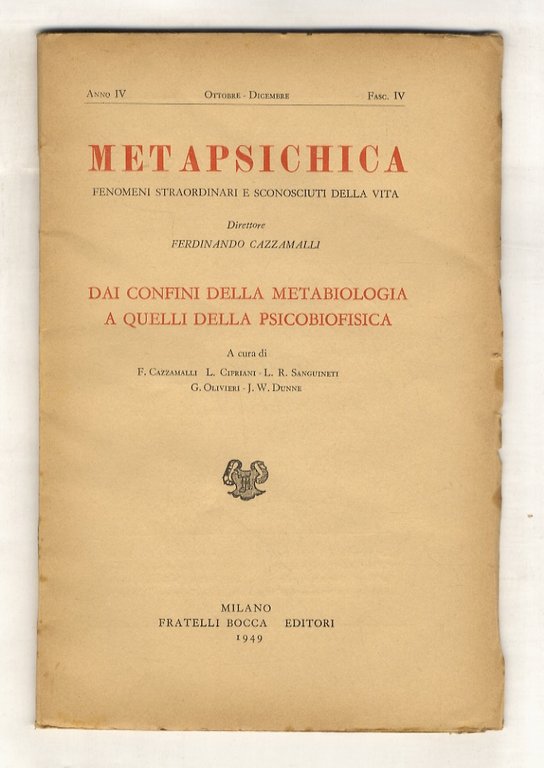 METAPSICHICA. Fenomeni straordinari e sconosciuti della vita. Direttore: Ferdinando Cazzamalli. … | Immagine Gallery 2